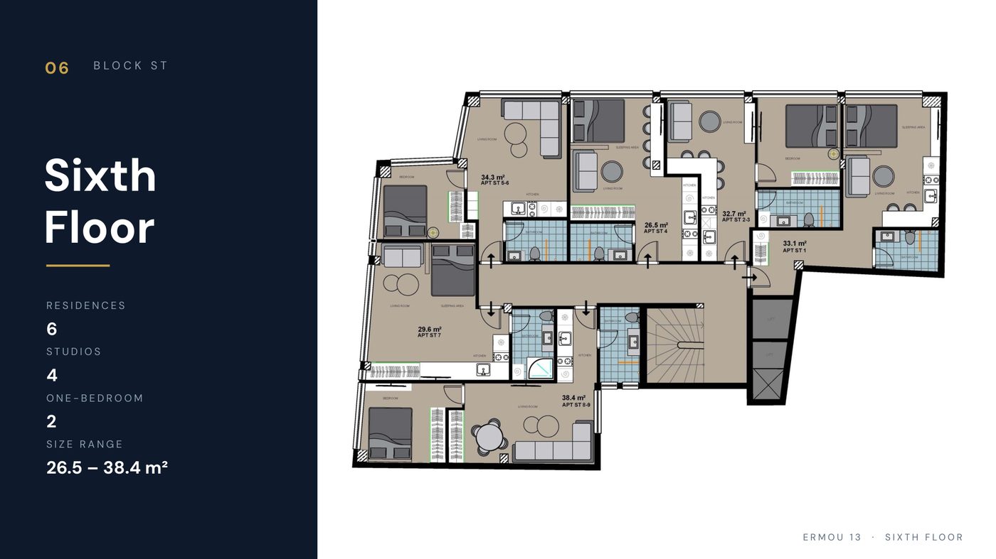 Ermou 13 Sixth Floor plan
